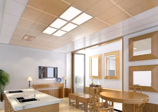 Acrílico de alumínio de fábrica 60*60, 600*600 595*595, 2FT*2FT,2*4 LED Retângulo Quadrado Iluminação Slim Superfície rebaixada Luz do painel LED Lâmpada LED Luzes LED para teto